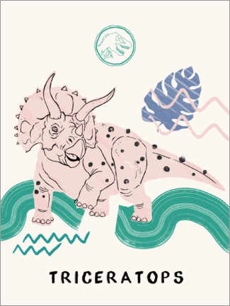 Poster Cute Triceratops