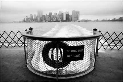 Holzbild  Staten Island Ferry, New York - Bernd Obermann