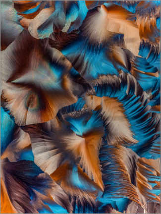 Plakat  Patterns of blue and orange crystals - Jaroslaw Blaminsky