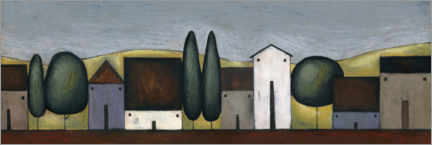 Poster Landscape of houses