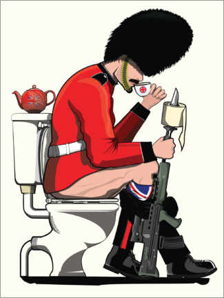 Poster  Queen&#039;s Guard auf der Toilette - Wyatt9