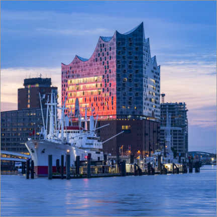 Aluminiumsbilde  Elbphilharmonie at sunrise - Jan Christopher Becke