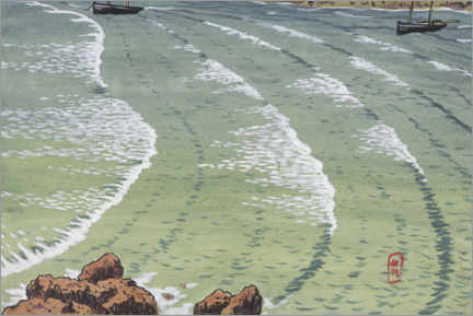 Wall print  Rocky sea book with ships - Henri Rivière