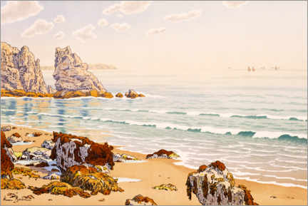 Wall print  The beach - Henri Rivière