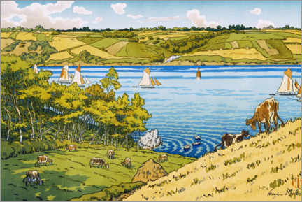 Wall print  Trieux in Kermarie - Henri Rivière