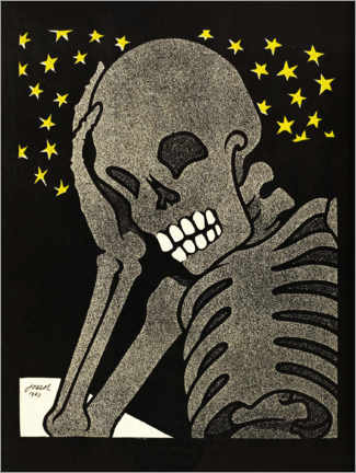 Canvastavla  What silence ...! - Henri Gustave Jossot