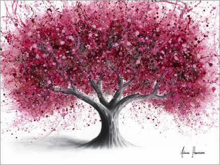 Wandbild  Himbeerroter Baum - Ashvin Harrison