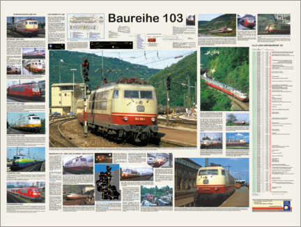 Poster  Eisenbahnen - Baureihe 103 - Planet Poster Editions
