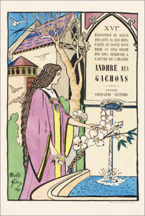 Wall print  XVIe Exposition du Salon des Cent, 1895 - André des Gachons