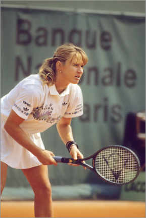 Poster German Tenniswoman Steffi Graf during Roland Garros in 1989