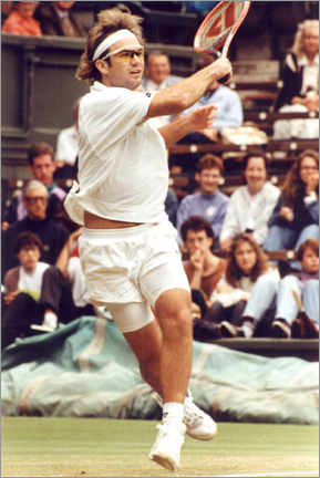 Poster Andre Agassi, American tennis player, Wimbledon tournament, England, July 1, 1991