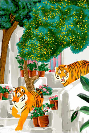 Plakat Tigers in Greece