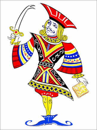 Poster Jack of Crackers- illustration to Lewis Carroll 's 'Alice's Adventures in Wonderland'