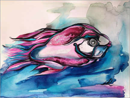 Veggbilde  Pinkfish - Keti Teichner