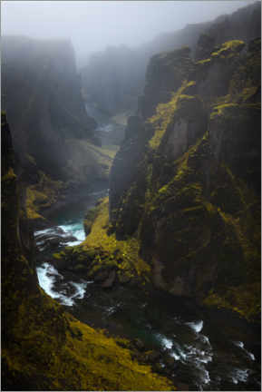 Obra artística  The beautiful Fjaðrárgljúfur Canyon in Iceland - Jos Pannekoek