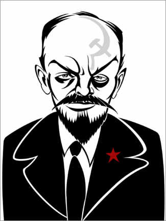 Wall print  Caricature by Wladimir Iljitsch Lenin, politician - Neale Osborne
