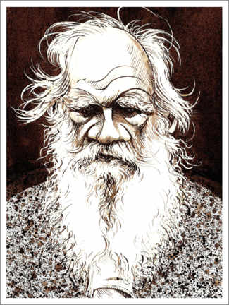 Poster  Karikatur von Leo N. Tolstoi - Neale Osborne