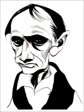 Wall print  Caricature by Charles Baudelaire, writer - Neale Osborne