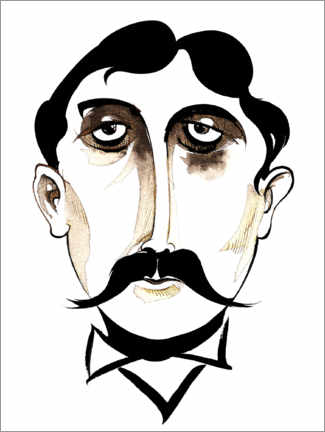 Poster Caricature by Marcel Proust, writer - Neale Osborne