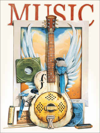 Poster Musikvögel