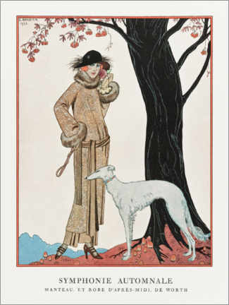 Wall print  Autumnal Symphony - Georges Barbier