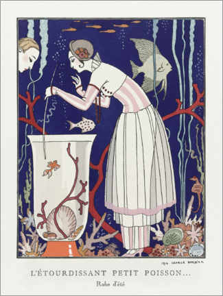 Wall print  The Stunning Little Fish - Georges Barbier