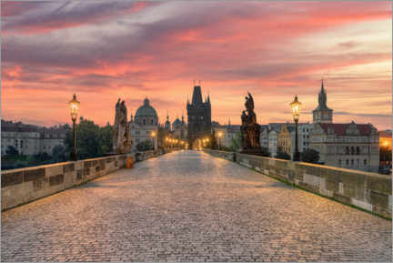 Reprodução  Charles Bridge Prague early morning - Michael Valjak