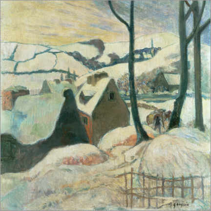Poster Dorf im Schnee, 1894