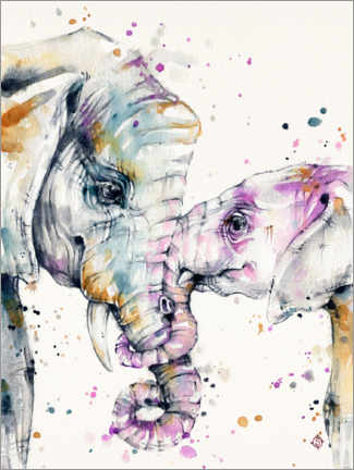Wall print  That type of Love (elephants) - Sillier Than Sally