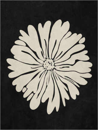 Poster Abstrakte beige Blume