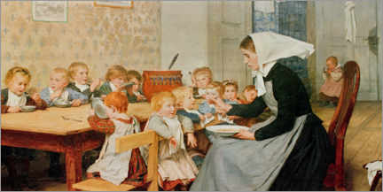 Wandbild Die Kinderkrippe, 1890 - Albert Anker