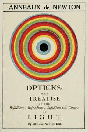 Poster  Collage: Rings by Isaac Newton with book cover - Anonymous