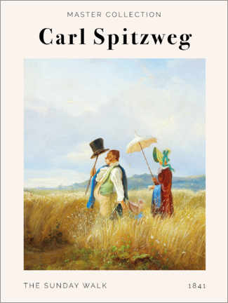 Wandbild  Carl Spitzweg - Sunday walk - Carl Spitzweg