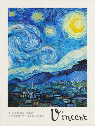 Wandbild Die Sternennacht - Vincent van Gogh