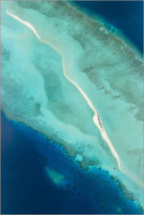 Plakat Sandbar with Lagoon in Maldives - Jan Christopher Becke