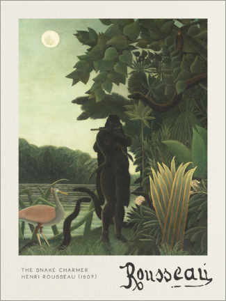 Poster  Schlangenbeschwörerin - Henri Rousseau