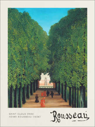 Wandbild Die Allee im Park von Saint-Cloud - Henri Rousseau