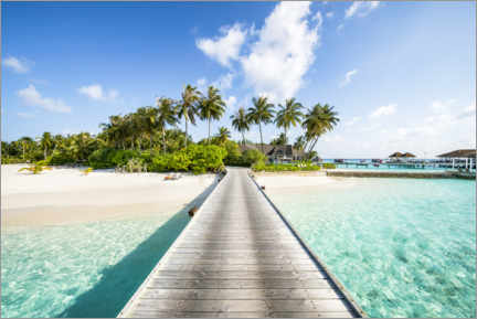 Akryylilasitaulu  Vacation on a tropical island in the Maldives - Jan Christopher Becke