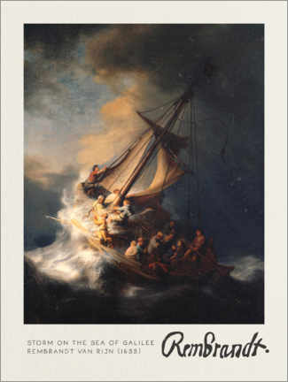 Wall print  Storm on the Sea of Galilee - Rembrandt van Rijn