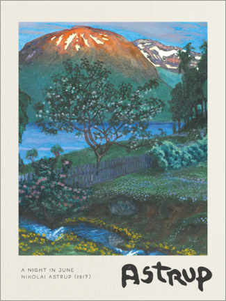 Póster  A Night in June - Nikolai Astrup