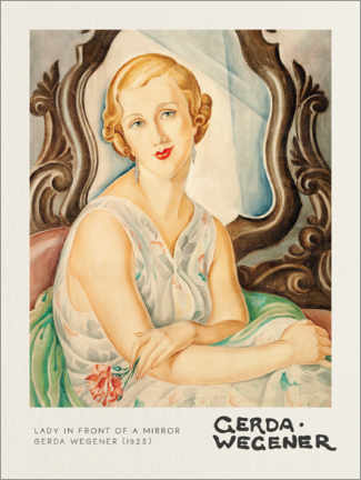 Wall print  Lady in front of a Mirror - Gerda Wegener