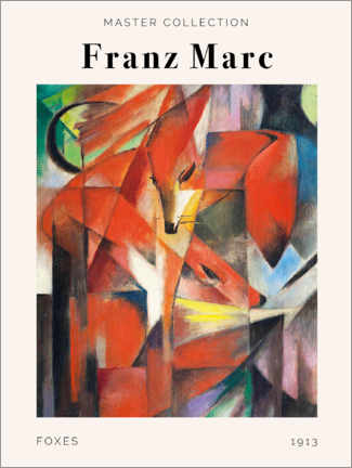 Póster  Franz Marc - Foxes - Franz Marc