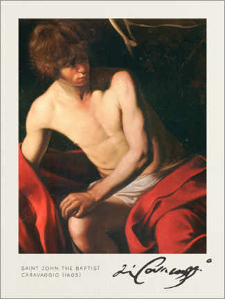 Wandbild Saint John the Baptist - Michelangelo Merisi (Caravaggio)