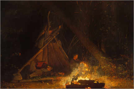 Tableau  Camp fire, 1880 - Winslow Homer