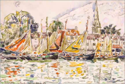 Tableau  Le Pouliguen: Fishing Boats, 1928 - Paul Signac
