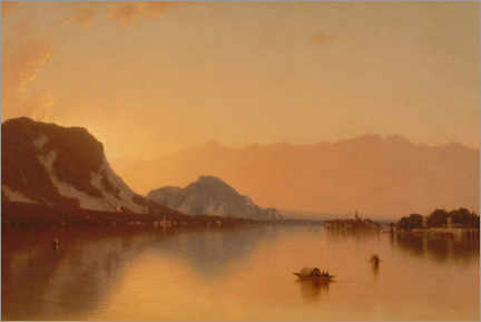 Print  Isola bella in lago maggiore, 1871 - Sanford Robinson Gifford