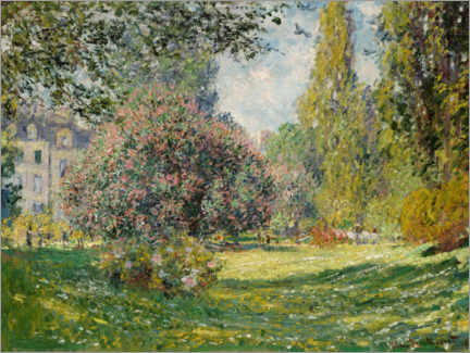 Canvastavla  The Parc Monceau, 1876 - Claude Monet
