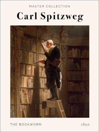 Wall print Carl Spitzweg - The Bookworm - Carl Spitzweg