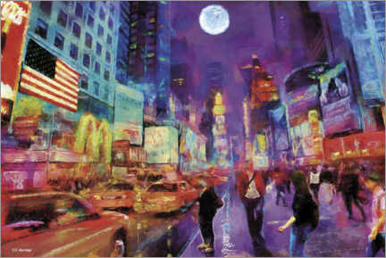 Lærredsbillede  Times Square Pop Art
