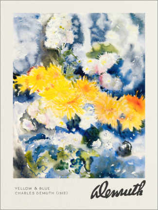Canvas print  Yellow &amp; Blue - Charles Demuth
